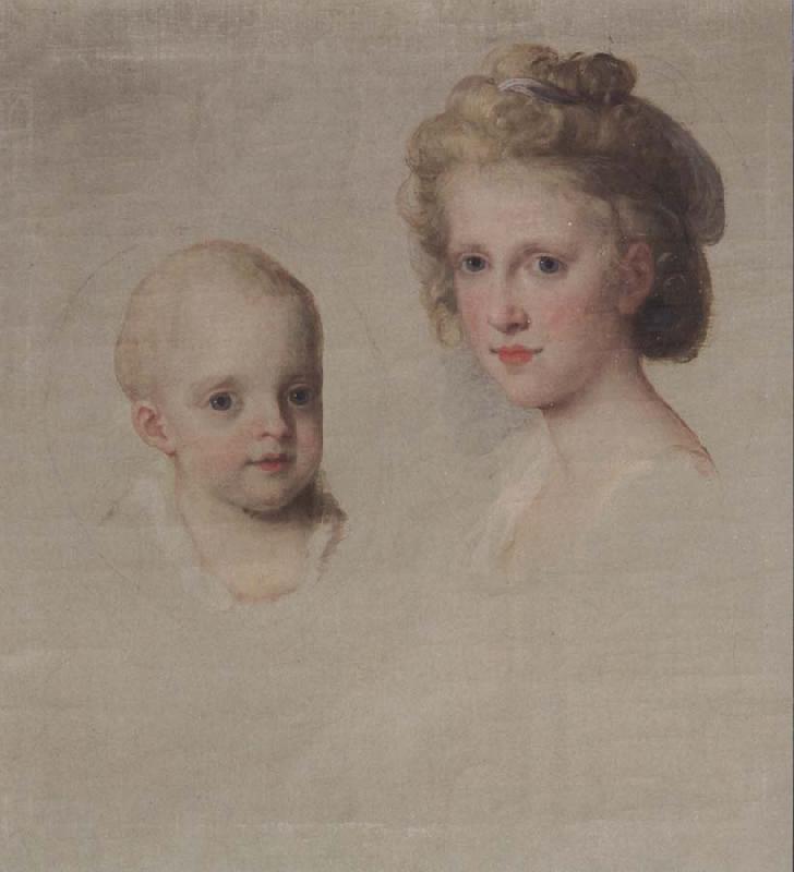 Angelica Kauffmann Bozzetto zum Bildnis Maria Luisa und Maria Amalia oil painting image